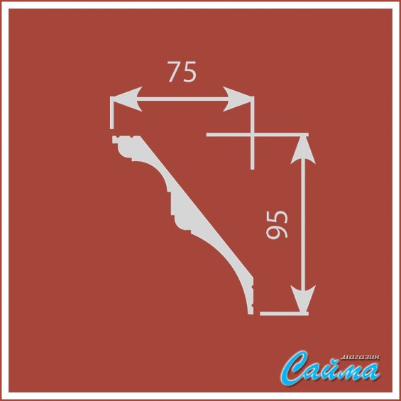 Карниз CoSca KX013 (95х75х2000)