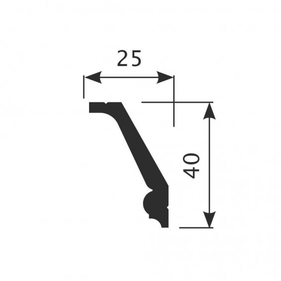 Карниз CoSca KX023 (40х25х2000)