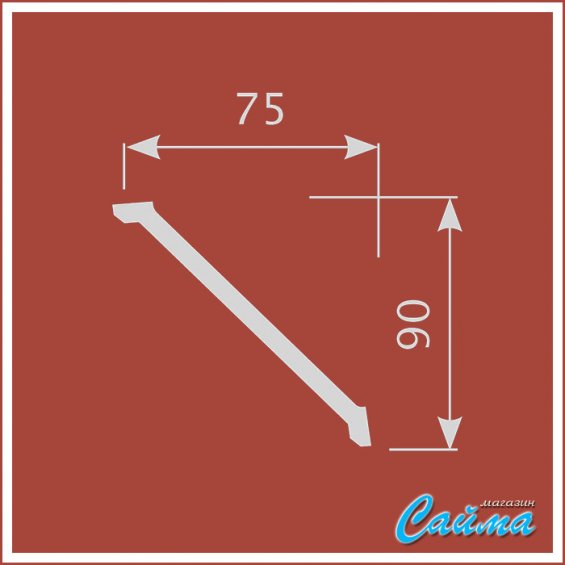 Карниз CoSca KX031 (90х75х2000)