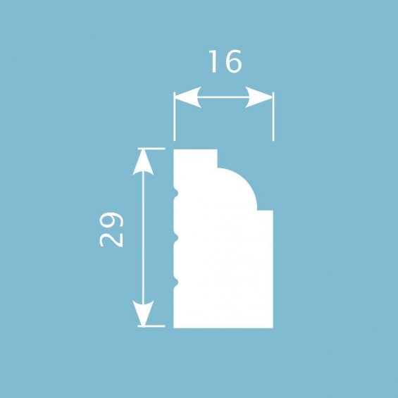 Молдинг CoSca MX004 (29х16х2000) (МХ004)
