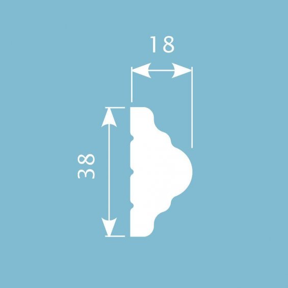 Молдинг CoSca MX009 (38х18х2000) (МХ009)