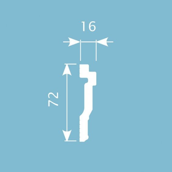 Молдинг CoSca MX026 (72х16х2000) (МХ026)