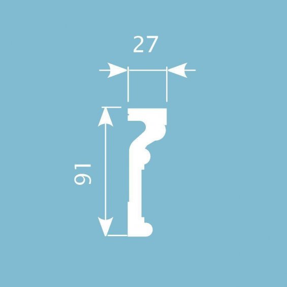 Молдинг CoSca MX045 (91х27х2000) (МХ045)