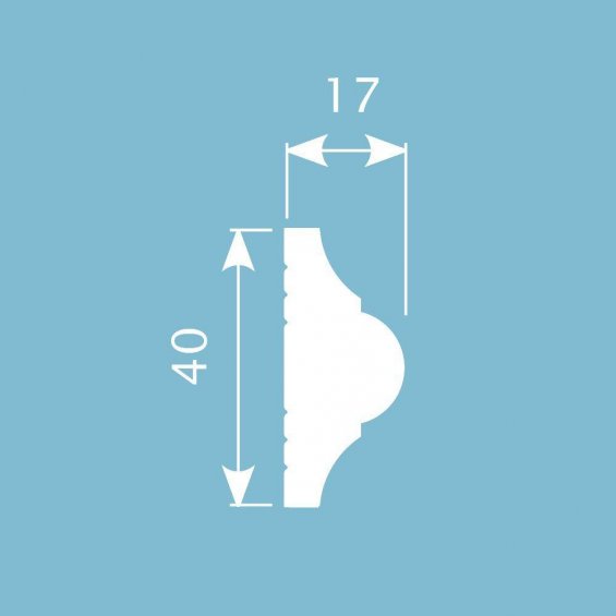 Молдинг CoSca MX002 (40х17х2000) (MХ002)
