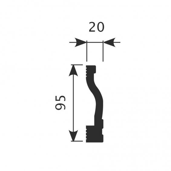 Плинтус Cosca PX017 (20х95х2000)