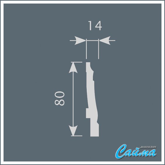 Плинтус Cosca PX024 (14х80х2000)