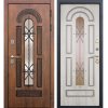 Уличная Входная Дверь Ferroni Цитадель Изотерма Vitra (Витра) Грецкий Орех/Сосна Белая - Фото №1