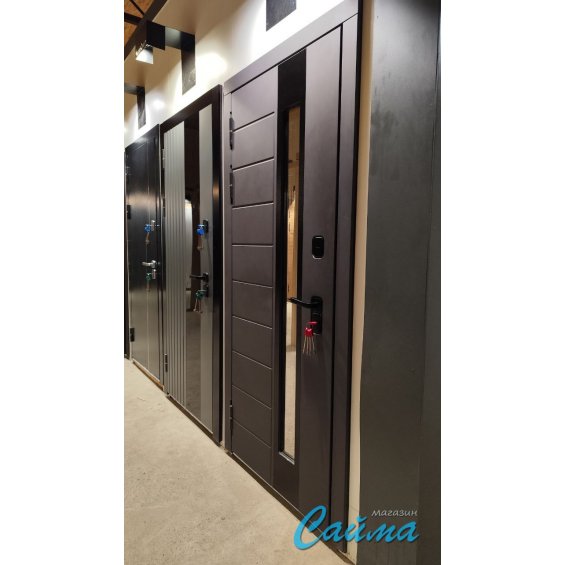 Входная Дверь Luxor Termo 5 с терморазрывом и степлопакетом Эмаль RAL 7012/Бетон серый, наличник RAL 9005 (Люксор) Входная Дверь Luxor Termo 5 с терморазрывом и степлопакетом Эмаль RAL 7012/Бетон серый, наличник RAL 9005 (Люксор)