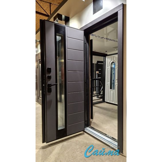 Входная Дверь Luxor Termo 5 с терморазрывом и степлопакетом Эмаль RAL 7012/Бетон серый, наличник RAL 9005 (Люксор) Входная Дверь Luxor Termo 5 с терморазрывом и степлопакетом Эмаль RAL 7012/Бетон серый, наличник RAL 9005 (Люксор)