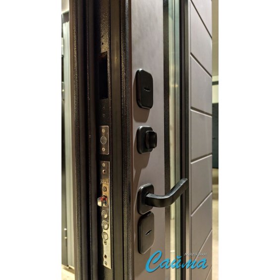 Входная Дверь Luxor Termo 5 с терморазрывом и степлопакетом Эмаль RAL 7012/Бетон серый, наличник RAL 9005 (Люксор) Входная Дверь Luxor Termo 5 с терморазрывом и степлопакетом Эмаль RAL 7012/Бетон серый, наличник RAL 9005 (Люксор)