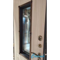 Уличная Входная Дверь LUX с терморазрывом Венеция RAL 7024/Белый Ясень-foto6