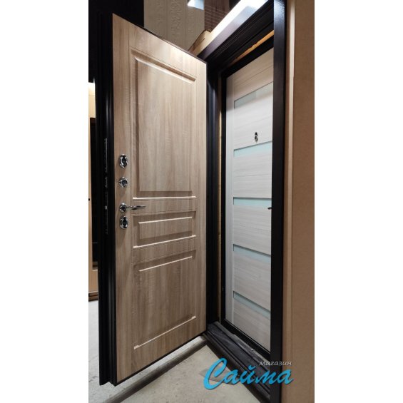 Входная Дверь Броня 63 с терморазрывом RAL Букле Опал/Сонома Входная Дверь Броня 63 с терморазрывом RAL Букле Опал/Сонома