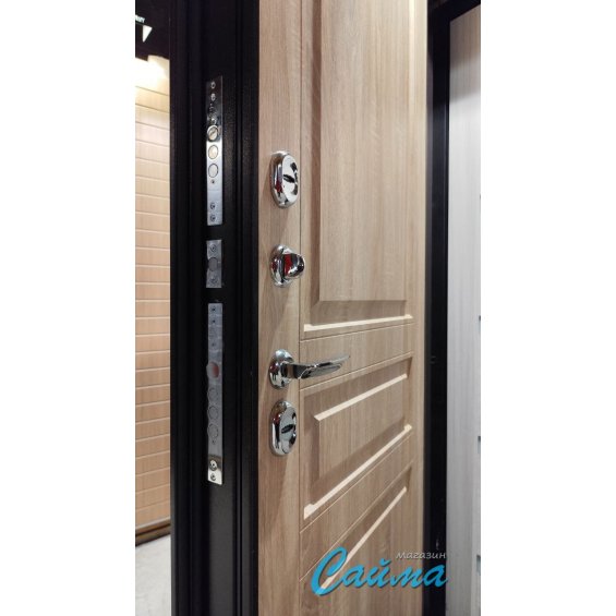 Входная Дверь Броня 63 с терморазрывом RAL Букле Опал/Сонома Входная Дверь Броня 63 с терморазрывом RAL Букле Опал/Сонома