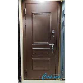 Входная Дверь Броня Консул.1 с Зеркалом Коричневый 8017/Белая матовая (Уличная) с Терморазрывом-foto3