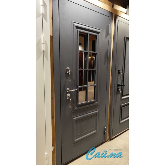 Входная Дверь Броня Консул 3 стеклопакет 7024 Серая/Белый софт (Уличная) с Терморазрывом Входная Дверь Броня Консул 3 стеклопакет 7024 Серая/Белый софт (Уличная) с Терморазрывом