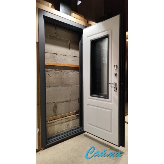 Входная Дверь Броня Консул 3 стеклопакет 7024 Серая/Белый софт (Уличная) с Терморазрывом Входная Дверь Броня Консул 3 стеклопакет 7024 Серая/Белый софт (Уличная) с Терморазрывом