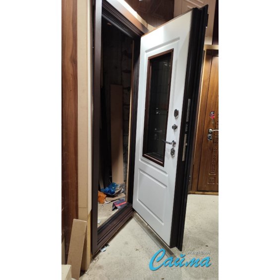 Входная Дверь Броня Консул 3 стеклопакет 8017 Коричневый/Белый софт (Уличная) с Терморазрывом Входная Дверь Броня Консул 3 стеклопакет 8017 Коричневый/Белый софт (Уличная) с Терморазрывом