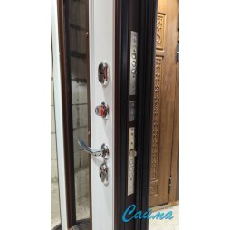 Входная Дверь Броня Консул.4 стеклопакет 8017 Коричневый/Белый софт  (Уличная) с Терморазрывом-foto3