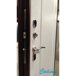 Входная Дверь Броня Консул.5 8017 Коричневая/Белая матовая (Уличная) с Терморазрывом-foto5