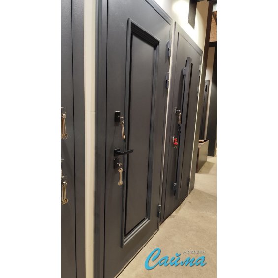 Входная Дверь Броня Консул Монблан 7024 Серая/Белый софт  (Уличная) с Терморазрывом