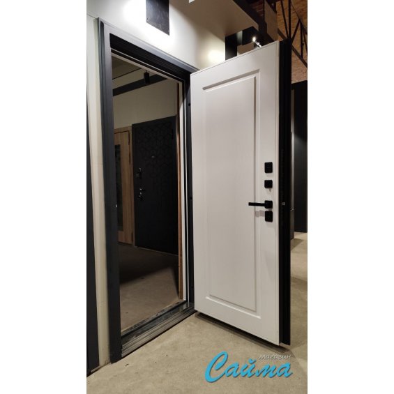 Входная Дверь Броня Консул Монблан 7024 Серая/Белый софт  (Уличная) с Терморазрывом