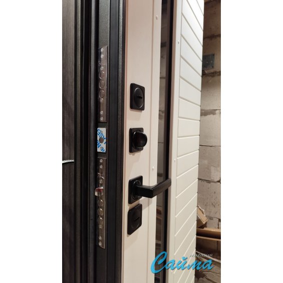 Входная Дверь Броня Крафт Диамант Серый/Белый Софт  (Уличная) с Терморазрывом