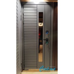 Входная Дверь Броня Крафт Диамант Серый/Белый Софт (Уличная) с Терморазрывом-foto3