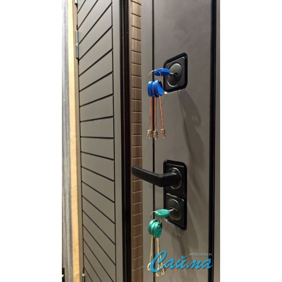 Входная Дверь Броня Крафт Диамант Серый/Белый Софт  (Уличная) с Терморазрывом