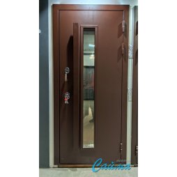 Входная Дверь Броня Квадро с терморазрывом, RAL 8017 - Эмаль Коричневая-foto3