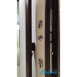 Входная Дверь Броня Квадро с терморазрывом, RAL 8017 - Эмаль Коричневая-foto5