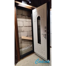 Входная Дверь Броня Лацио Дуб Золотой/Белая (Уличная)-foto7