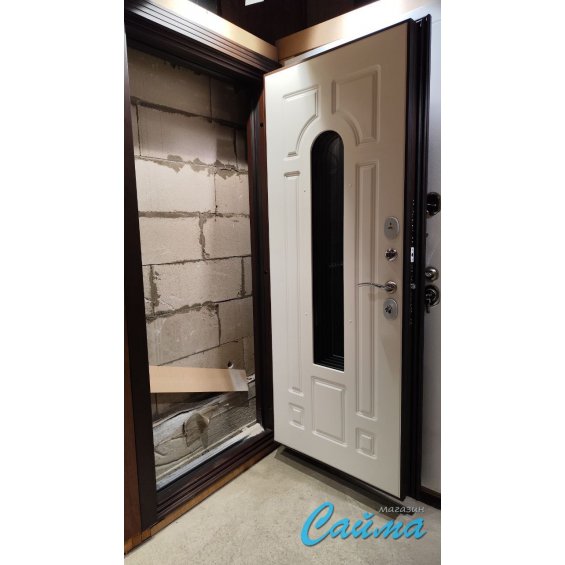 Входная Дверь Броня Лацио окраска 8017/Белый софт (Уличная) с Терморазрывом Входная Дверь Броня Лацио окраска 8017/Белый софт (Уличная) с Терморазрывом