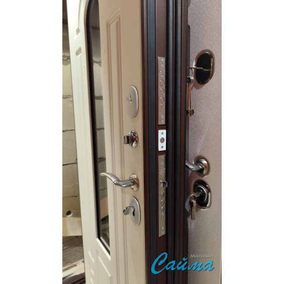 Входная Дверь Броня Лацио окраска 8017/Белый софт (Уличная) с Терморазрывом Входная Дверь Броня Лацио окраска 8017/Белый софт (Уличная) с Терморазрывом