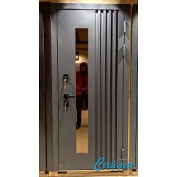 Входная Дверь Броня Марс с терморазрывом и стеклопакетом, RAL 7024 - Эмаль Серая-foto6