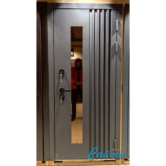 Входная Дверь Броня Марс с терморазрывом и стеклопакетом, RAL 7024 - Эмаль Серая Входная Дверь Броня Марс с терморазрывом и стеклопакетом, RAL 7024 - Эмаль Серая