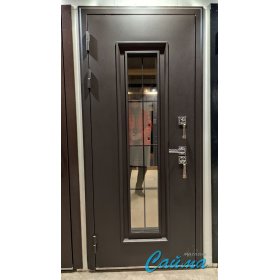 Входная Дверь Броня Винсон стеклопакет рал 8019/Белый софт (Уличная) с Терморазрывом-foto3