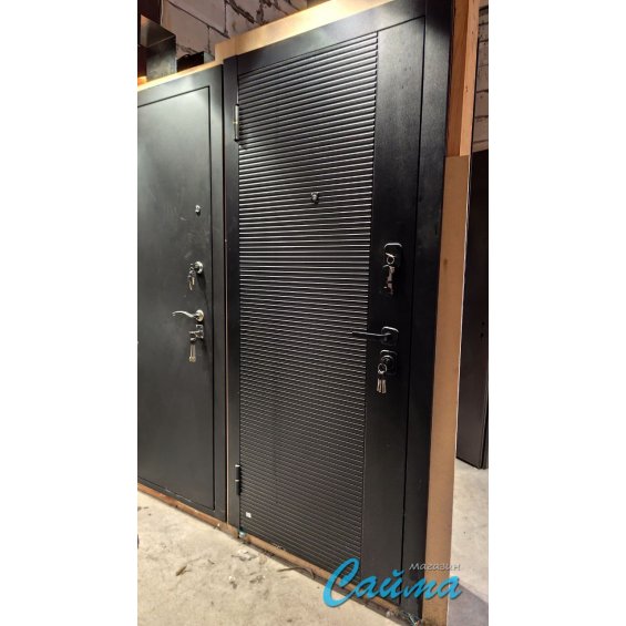 Входная Дверь Ferroni (Цитадель) Черный Кварц Сатин Черный/Сатин Белый