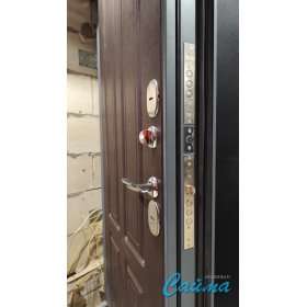 Входная Дверь с Терморазывом Броня термо Серебро/Венге-foto5