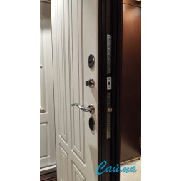 Входная Дверь с Терморазывом Броня термо Медный Антик/Беленый Дуб-foto5