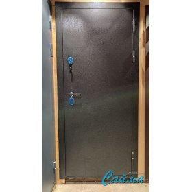 Входная Дверь с Терморазывом Броня термо Серебро/Венге-foto2