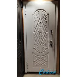 Входная Дверь Стальной Стандарт S13 (С13) (Софт Тач Белый)-foto2