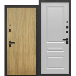 Входная Дверь Ferroni (Цитадель) Смарт.5 (9 см) 2 МДФ с Электронным замком Дуб Мадейра Янтарь/Лайт Грейт