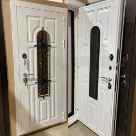 Входная Дверь Броня Лацио Белая/Белая (Уличная)-foto2