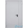 Техническая противопожарная дверь EI60 ДПМ 02 RAL 7035 двухстворчатая - Фото №1