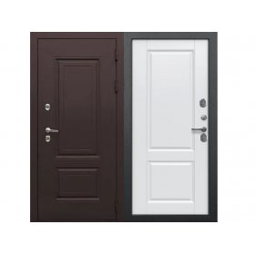 Входная Дверь Броня Консул.2 8017 Коричневая/Белая матовая (Уличная) с Терморазрывом