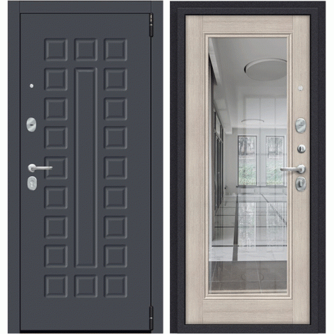 Входная Дверь Porta R-3 51П61 Graphite Pro Капучино Зеркало