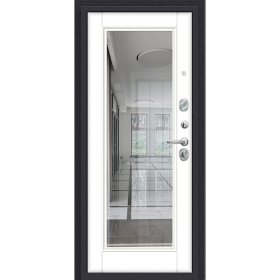 Входная Дверь Porta R-3 4П61 Graphite Pro Супер Белый Зеркало-foto3