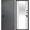 Входная Дверь T-Doors с зеркалом 9 см 2 МДФ Сатин Графит/Эмалит Белый (толщина 10,5 см) - Фото №1