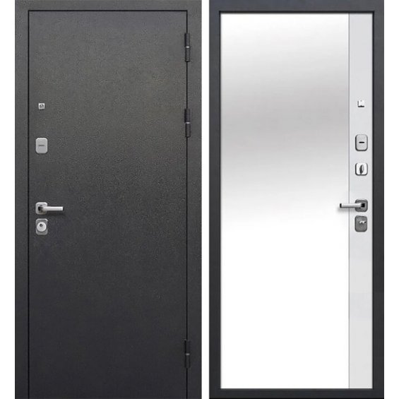 Входная Дверь T-Doors с зерклом 9 см Медный Антик/Эмалит Белый