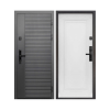 Входная Дверь T-Doors (Е-Тайга) с Электронным замком 10 см 2 МДФ Сатин Графит/Эмалит Белый - Фото №1